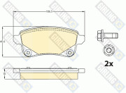 6120821 Sada brzdových destiček, kotoučová brzda GIRLING