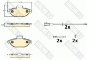 6121413 Sada brzdových destiček, kotoučová brzda GIRLING