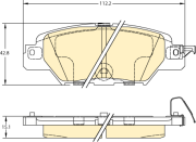 6121638 Sada brzdových destiček, kotoučová brzda GIRLING