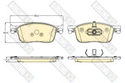 6121692 Sada brzdových destiček, kotoučová brzda GIRLING