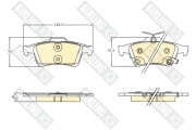 6121788 Sada brzdových destiček, kotoučová brzda GIRLING