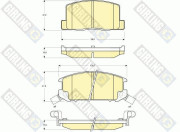 6130589 Sada brzdových destiček, kotoučová brzda GIRLING