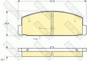 6130889 Sada brzdových destiček, kotoučová brzda GIRLING