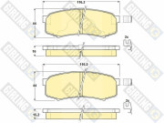 6131109 Sada brzdových destiček, kotoučová brzda GIRLING