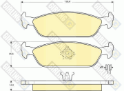6131122 GIRLING sada brzdových platničiek kotúčovej brzdy 6131122 GIRLING