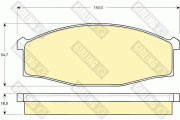 6131179 Sada brzdových destiček, kotoučová brzda GIRLING