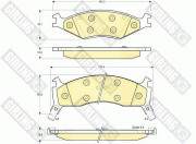 6131235 Sada brzdových destiček, kotoučová brzda GIRLING