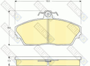 6131481 Sada brzdových destiček, kotoučová brzda GIRLING