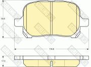 6131529 Sada brzdových destiček, kotoučová brzda GIRLING