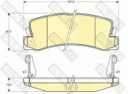 6131649 Sada brzdových destiček, kotoučová brzda GIRLING