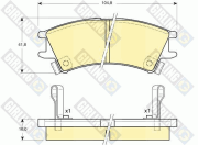 6131659 GIRLING sada brzdových platničiek kotúčovej brzdy 6131659 GIRLING