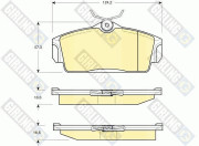 6131681 Sada brzdových destiček, kotoučová brzda GIRLING