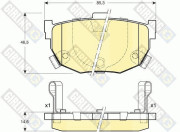 6131709 Sada brzdových destiček, kotoučová brzda GIRLING