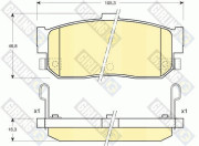 6131819 Sada brzdových destiček, kotoučová brzda GIRLING