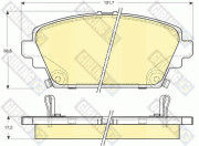 6131861 Sada brzdových destiček, kotoučová brzda GIRLING