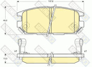 6131999 Sada brzdových destiček, kotoučová brzda GIRLING