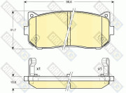 6132039 Sada brzdových destiček, kotoučová brzda GIRLING