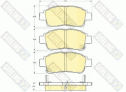 6132189 Sada brzdových destiček, kotoučová brzda GIRLING
