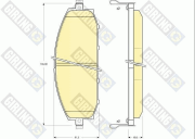 6132229 Sada brzdových destiček, kotoučová brzda GIRLING