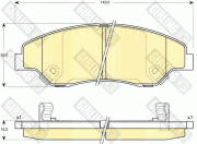 6132419 Sada brzdových destiček, kotoučová brzda GIRLING