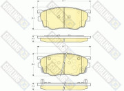 6132539 Sada brzdových destiček, kotoučová brzda GIRLING