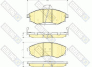 6132569 Sada brzdových destiček, kotoučová brzda GIRLING