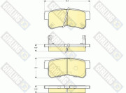 6132589 Sada brzdových destiček, kotoučová brzda GIRLING