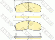 6132619 Sada brzdových destiček, kotoučová brzda GIRLING