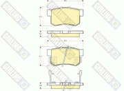 6132699 Sada brzdových destiček, kotoučová brzda GIRLING