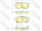 6132849 Sada brzdových destiček, kotoučová brzda GIRLING