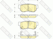6132989 Sada brzdových destiček, kotoučová brzda GIRLING
