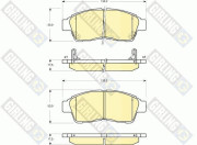 6133009 Sada brzdových destiček, kotoučová brzda GIRLING