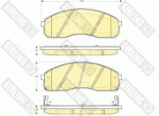 6133019 Sada brzdových destiček, kotoučová brzda GIRLING