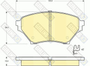 6133029 Sada brzdových destiček, kotoučová brzda GIRLING