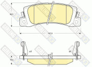 6133299 Sada brzdových destiček, kotoučová brzda GIRLING