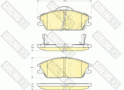 6133319 Sada brzdových destiček, kotoučová brzda GIRLING