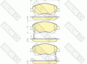6133364 Sada brzdových destiček, kotoučová brzda GIRLING