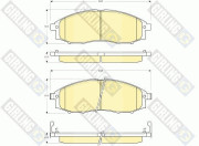 6133409 Sada brzdových destiček, kotoučová brzda GIRLING