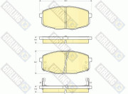 6133429 Sada brzdových destiček, kotoučová brzda GIRLING