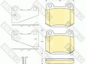 6133509 Sada brzdových destiček, kotoučová brzda GIRLING