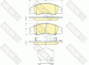 6133679 Sada brzdových destiček, kotoučová brzda GIRLING
