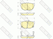 6133689 Sada brzdových destiček, kotoučová brzda GIRLING