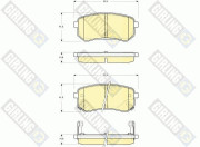 6133709 Sada brzdových destiček, kotoučová brzda GIRLING