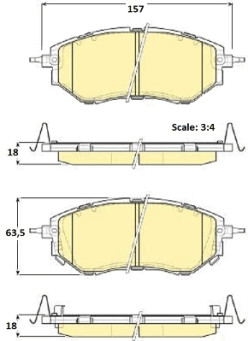 6133729 Sada brzdových destiček, kotoučová brzda GIRLING