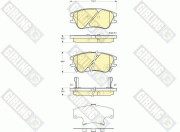 6133779 Sada brzdových destiček, kotoučová brzda GIRLING