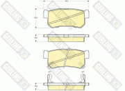 6133829 Sada brzdových destiček, kotoučová brzda GIRLING