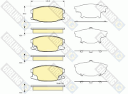 6133889 GIRLING sada brzdových platničiek kotúčovej brzdy 6133889 GIRLING
