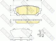 6133959 Sada brzdových destiček, kotoučová brzda GIRLING