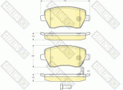 6133961 Sada brzdových destiček, kotoučová brzda GIRLING