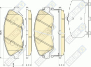 6134189 Sada brzdových destiček, kotoučová brzda GIRLING